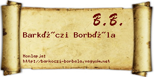 Barkóczi Borbála névjegykártya