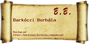 Barkóczi Borbála névjegykártya