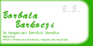 borbala barkoczi business card