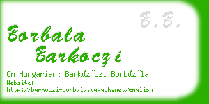 borbala barkoczi business card